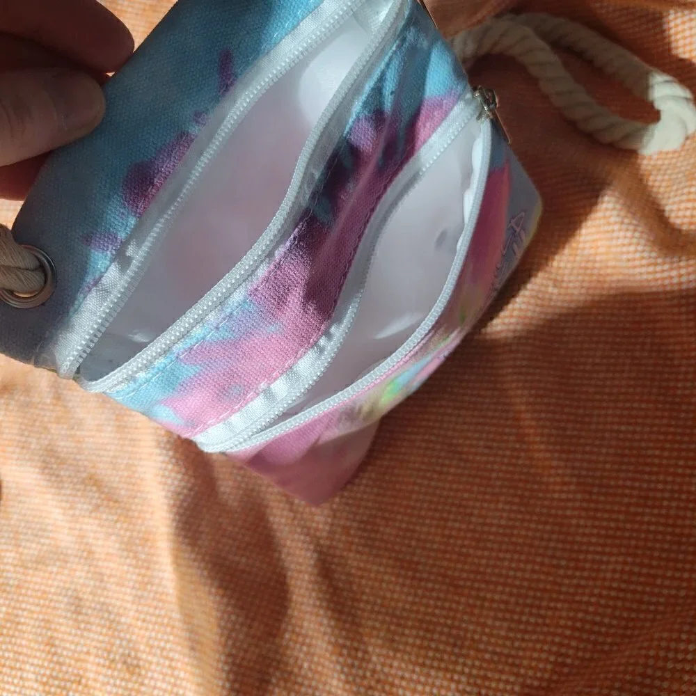 Deerfield Beach Florida Tie Dye Double Zip Rope Purse NWOT